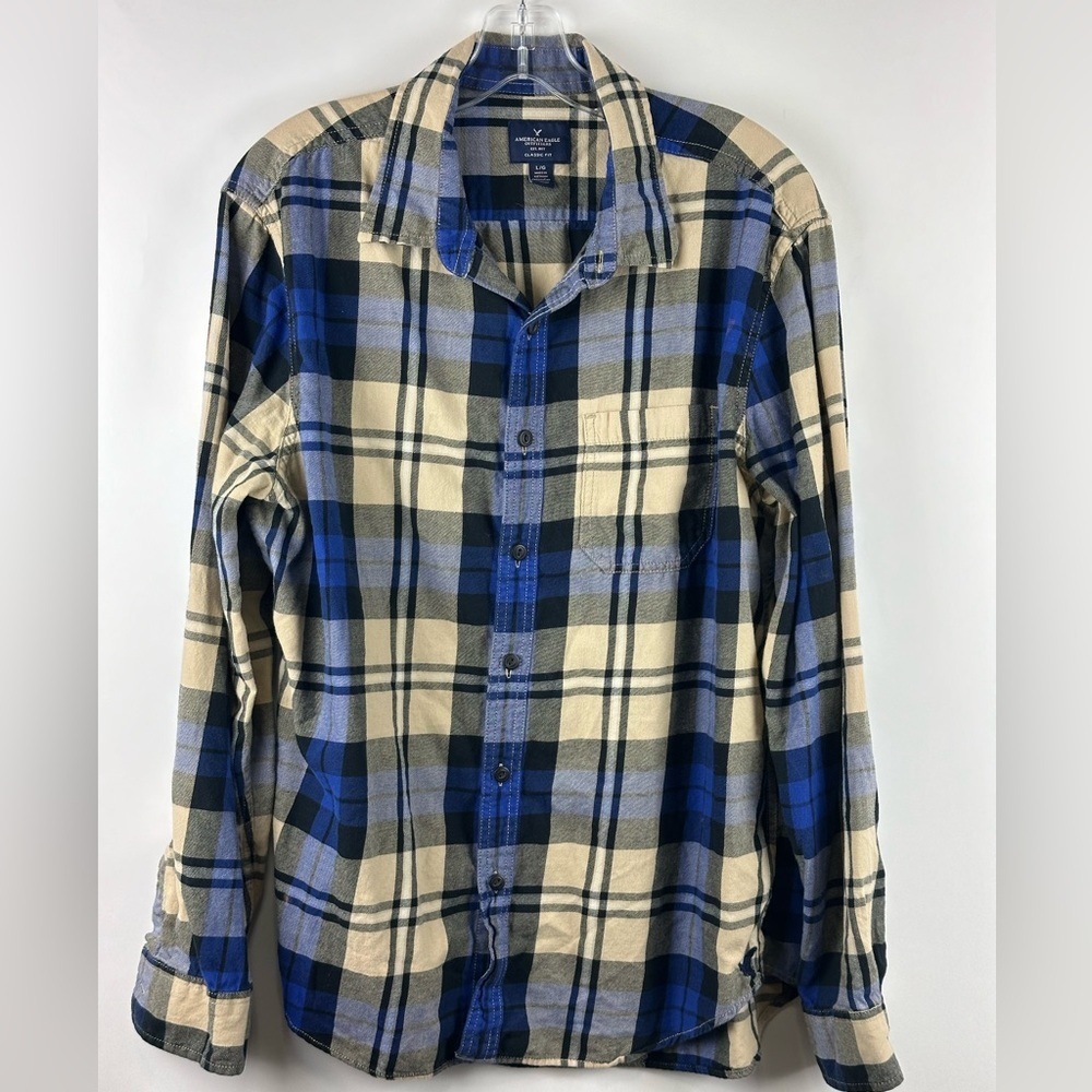 Men's American Eagle Flannel Button Down Shirt